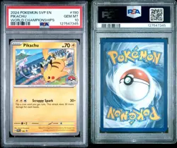 PSA 10 GEM MINT Pikachu Promo 2024 World Championships SVP EN 190 Pokemon Worlds - Image 2
