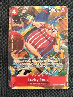 Lucky.Roux (TR) OP09-015 A Fist of Divine Speed Foil NM One Piece Treasure Rare - Image 1