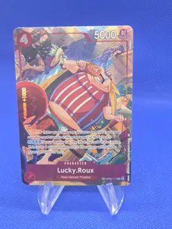 One Piece A Fist of Divine Speed Lucky Roux OP09-015 Treasure Rare TR NM/LP - Image 1