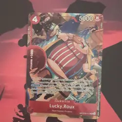 One Piece Lucky.Roux FOIL (TR) OP09-015 A Fist of Divine Speed Treasure Rare NM! - Image 1