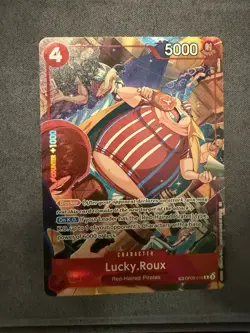 One Piece Lucky.Roux FOIL (TR) OP09-015 A Fist of Divine Speed Treasure Rare NM! - Image 1
