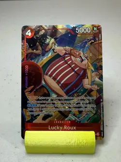 One Piece Lucky.Roux FOIL (TR) OP09-015 A Fist of Divine Speed Treasure Rare NM - Image 1
