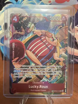 One Piece Lucky.Roux FOIL (TR) OP09-015 A Fist of Divine Speed Treasure Rare NM! - Image 1