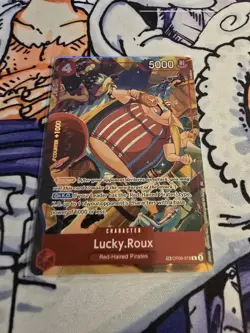 One Piece Lucky.Roux FOIL (TR) OP09-015 A Fist of Divine Speed Treasure Rare NM! - Image 1