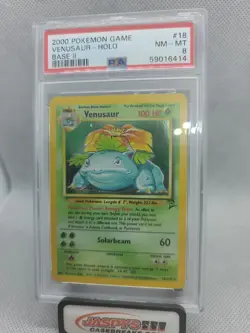 Venusaur Base Set 2- 2000 Pokemon Holo 18/130 PSA 8 Near Mint - Mint - Image 1