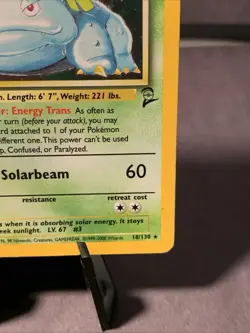 Pokemon TCG Venusaur #18/130 Base Set 2 Holo Rare 2000 VTG WOTC NM/LP - Image 4