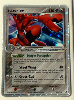 Pokemon TCG 2005 Scizor EX Unseen Forces 108/115 Holo - Image 1