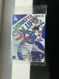 One Piece x Dodgers Collab Promo Card Monkey D. Luffy,OPTCG, Sealed - Image 1