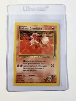 Pokemon Blaine's Growlithe 1st Edition Gym Challenge Regular Card 62/132 Vintage - Image 1