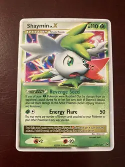 Shaymin LV.X (Sky Forme) 127/127 Platinum Holo Rare Pokemon TCG Card NM - Image 1