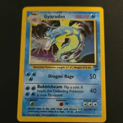 Pokemon TCG Gyarados 100 HP Holo Rare Base Set 006/102 English Card - Image 1