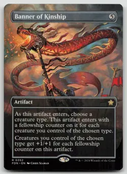 Banner of Kinship (Borderless) FDN #352 R Normal NM - Image 1