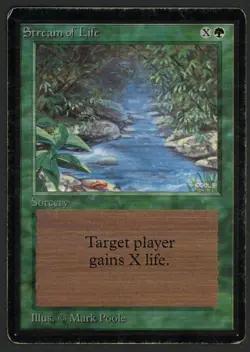 ***Beta Stream of Life (Indents)*** MTG Beta Magic Kid Icarus - Image 1