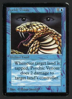***Beta Psychic Venom*** MTG Beta Magic Kid Icarus - Image 1