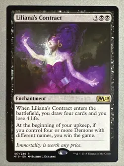 MTG / Liliana's Contract / M19 / #107 / Regular / Rare / NM - Image 1