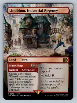 Lindblum, Industrial Regency (Borderless) FOIL R MTG FINAL FANTASY 312 NM - Image 1