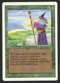 ***Fastbond*** MTG Revised Magic Kid Icarus - Image 1