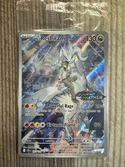 N’s Reshiram 167/159 IR - Pokemon Card TCG: Journey Together Stamped - NM SEALED - Image 1