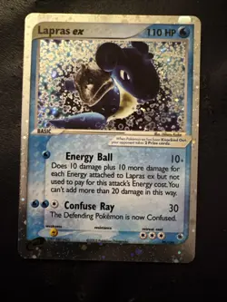 2003 pokemon Ruby and Sapphire (RS) Lapras EX #99/109 - Image 1