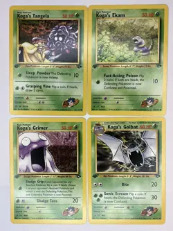 Koga's Tangela Ekans Golbat Grimer LP 1st Edition Gym Challenge Pokemon TCG - Image 1