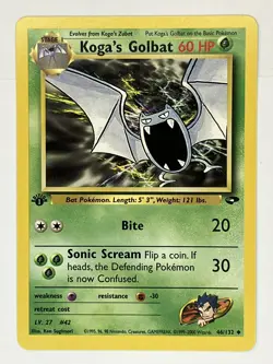 Koga's Tangela Ekans Golbat Grimer LP 1st Edition Gym Challenge Pokemon TCG - Image 2