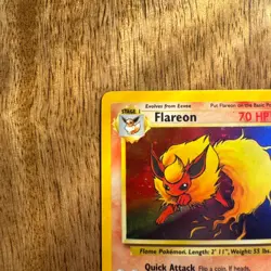 Pokemon TCG Flareon Jungle No Symbol Error 3/64 Holo Unlimited Holo Rare - Image 2