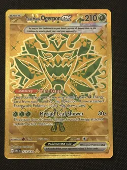 Pokemon Teal Mask Ogerpon ex 177/131 Holo Hyper Rare Prismatic Evolutions Eng - Image 1