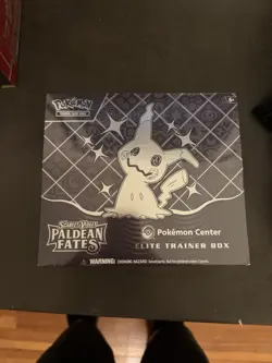 Pokemon Paldean Fates SEALED POKEMON CENTER EXCLUSIVE Elite Trainer Box ETB - Image 1