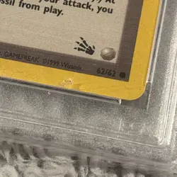 1999 Pokemon 1st Edition Fossil # 62 Mysterious Fossil Trainer PSA 10 GEM MINT!! - Image 3