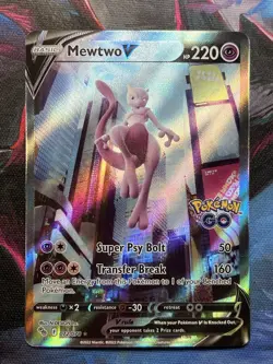 Pokemon Go Mewtwo v 72/78 Full Art Alternate Art Ultra Rare - Image 1