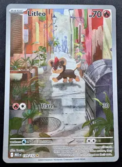 Litleo Illustration Rare 139/132 Mega Evolution Pokemon TCG - Image 1