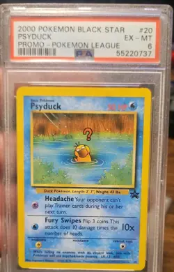 2000 Pokemon Game ~ Black Star Promo ~ Psyduck #20 ~ PSA 6 EX-MT - Image 1