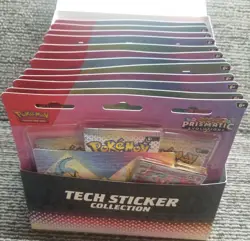 Pokemon TCG PRISMATIC EVOLUTIONS Tech Sticker Collection 12 count Display - Image 2