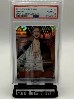 2022 One Piece Japan Shanks OP01 Alternate Art #120 PSA - Image 1