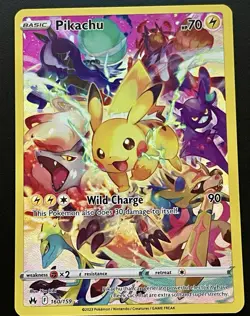 Pokemon TCG Pikachu Crown Zenith Alternative Art Holo Card 160/159 - Image 1