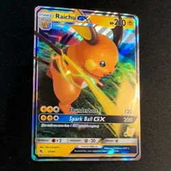 💥 Pokemon TCG Raichu GX Hidden Fates Holo Ultra Rare Card 20/68 - Image 2