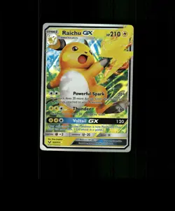 FAN-ART READ DESCRIPTION BELOW HOLO Raichu Card Raichu Pokemon Card p1 - Image 1