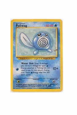 Pokemon TCG Poliwag Base Set, 1st Edition Common Card 59/102, NM Condition - Image 1