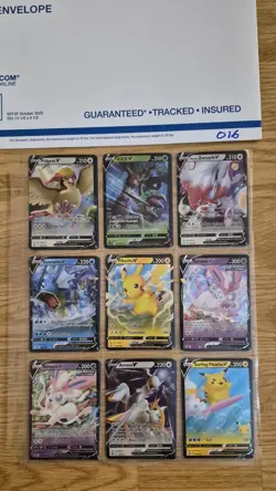 pokemon card binder collection lot english 54 Cards ex,v,full art,reverse. #016 - Image 1