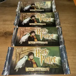 Harry Potter and the Sorcerers Stone Movie Trading Cards 2001 New Sealed Pack X4 - Image 3