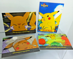 Pokemon Pikachu card bundle - Topps Non Holo TV Series 2 cards x4 1999 2000 - Image 1