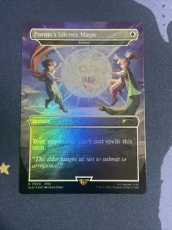 Porom's Silence Magic - Silence FOIL 7003 Secret Lair MTG Final Fantasy - Image 1