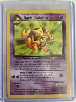 Pokemon TCG Team Rocket Set Dark Kadabra 39/82 NM - Image 1