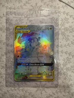 Pokemon Reshiram & Zekrom GX Rainbow Card 259/236 Cosmic Eclipse NM SUPER CLEAN - Image 1