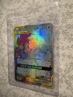 Pokemon Reshiram & Zekrom GX Rainbow Card 259/236 Cosmic Eclipse NM SUPER CLEAN - Image 2