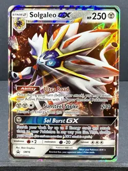 Solgaleo GX SM16 Black Star Promo Holo Pokemon 2016 Near Mint - Image 1