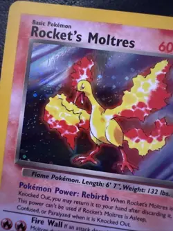 Rocket's Moltres 2000 Gym Heroes 1st Edition 12/132 Holo Pokemon Card NM - Image 2