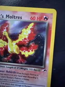 Rocket's Moltres 2000 Gym Heroes 1st Edition 12/132 Holo Pokemon Card NM - Image 3