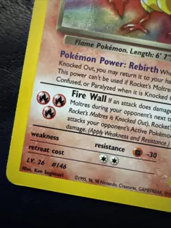 Rocket's Moltres 2000 Gym Heroes 1st Edition 12/132 Holo Pokemon Card NM - Image 5