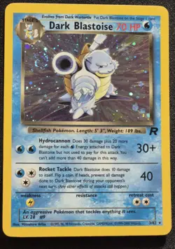 Dark Blastoise 3/82 - Holo Rare - Team Rocket Unlimited Pokemon TCG MP (Swirl) - Image 1